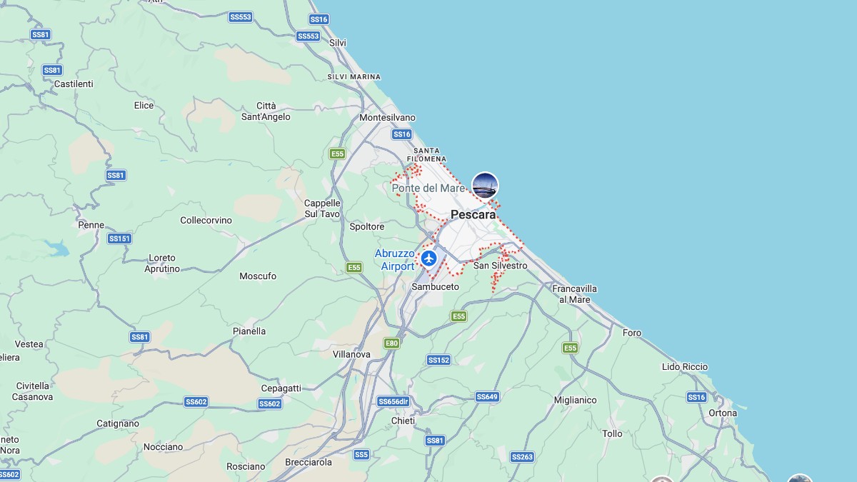 Mappa Pescara cartina geografica