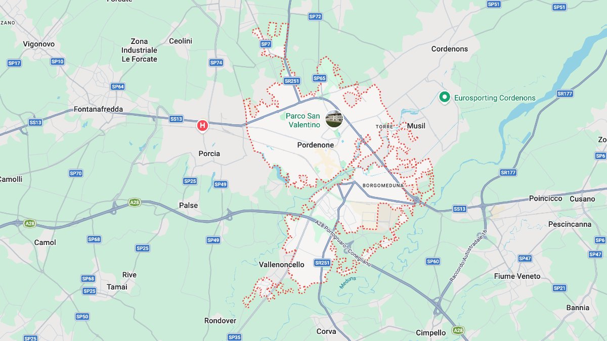 Mappa Pordenone cartina geografica