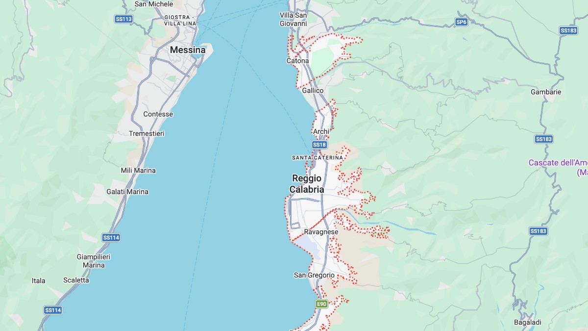 Mappa Reggio Calabria cartina geografica
