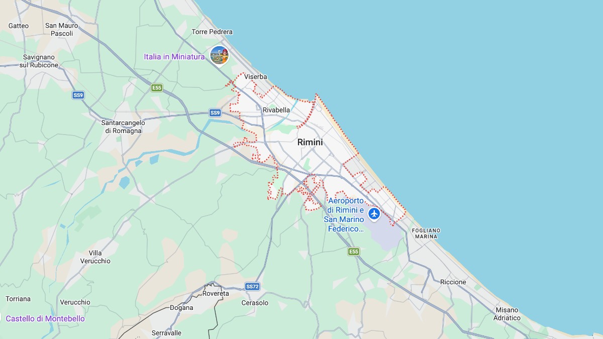 Mappa Rimini cartina geografica