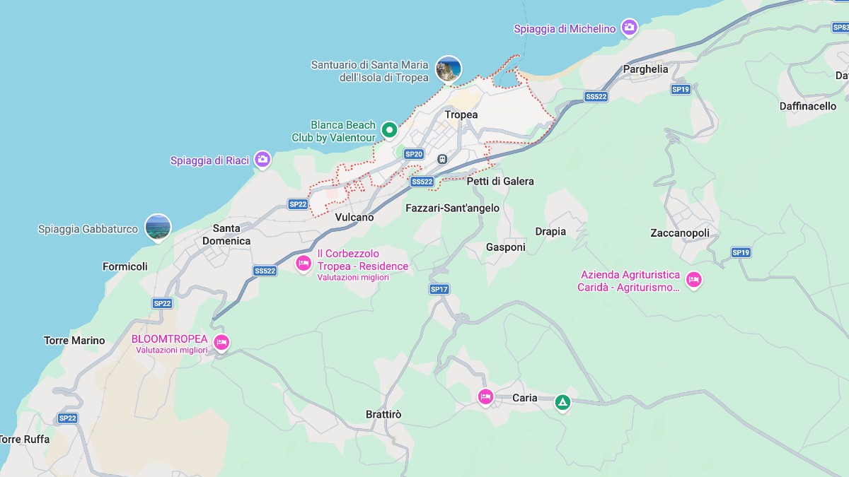 Mappa Tropea cartina geografica
